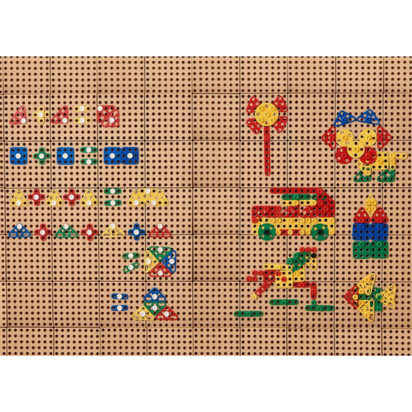 MASTERKIDZ Zestaw Geometrycznych Kształtów Klocków do Paneli Ściennych STEM 260 el. - 005