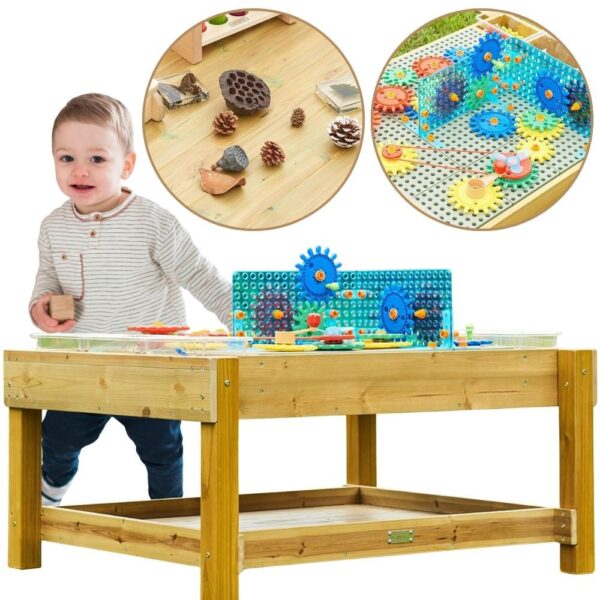 Stół Sensoryczny Masterkidz STEM Outdoor 1200L – Drewniana Tablica Laboratorium