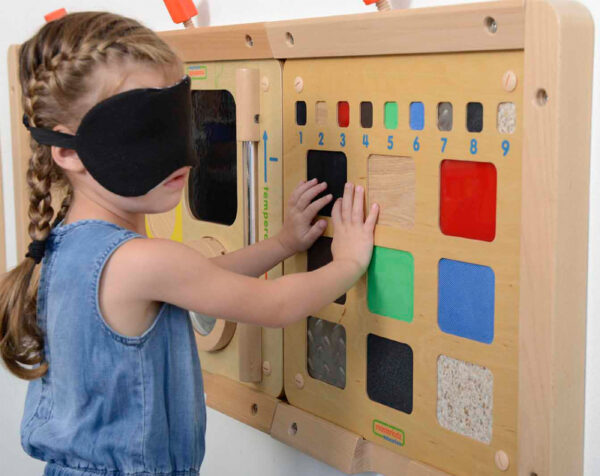 MASTERKIDZ Tablica Edukacyjna Rozpoznawanie Materiałów Faktur Zmysł Dotyku - 002