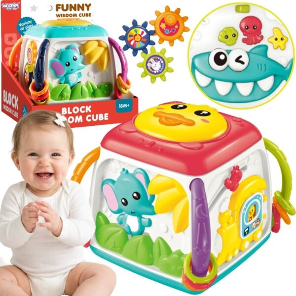 WOOPIE BABY Interaktywna Kostka Edukacyjna Wielofunkcyjna 18m+ - 001
