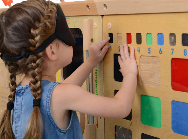 MASTERKIDZ Tablica Edukacyjna Rozpoznawanie Materiałów Faktur Zmysł Dotyku - 005