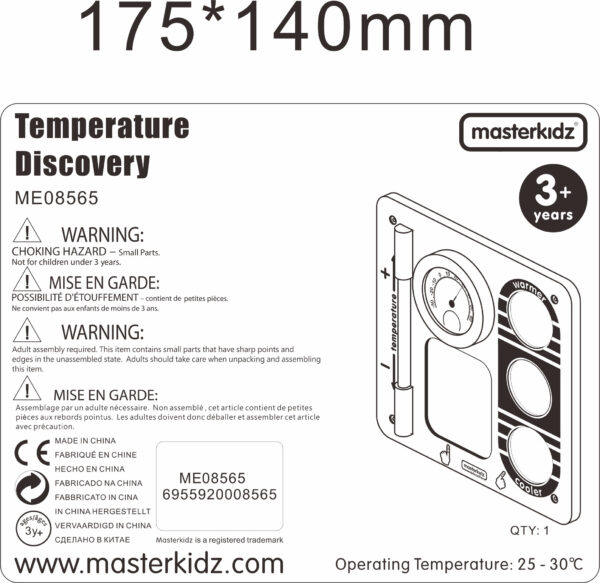 MASTERKIDZ Nauka o Temperaturze Ścienna Tablica Edukacyjna Flex - 006