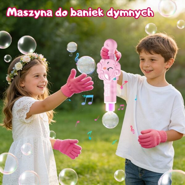 WOOPIE Pistolet do Baniek Dymnych Jednorożec Maszynka Bańki z Mgłą Akumulator - 003