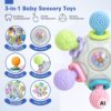 WOOPIE BABY Zabawka Sensoryczna Gryzak Piłka 3w1 Piłka 6m+ - 007