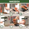 WOOPIE Warsztat 4w1 Zestaw Małego Majsterkowicza Wiertarka na Baterie Akcesoria 90el. - 004
