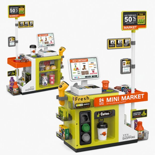 WOOPIE Kasa Sklepowa Samoobsługowa Mini Market Ekspres Akcesoria - 004