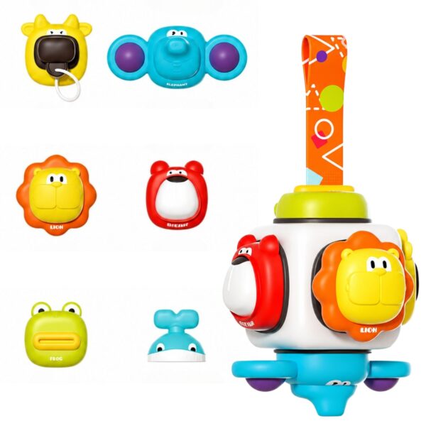 WOOPIE BABY Kostka Sensoryczna 6w1 - Zwierzątka - 005