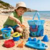 WOOPIE Zestaw do Piasku z Łódką i Torbą  Akcesoria 9 el. Niebieski Plaża - 002