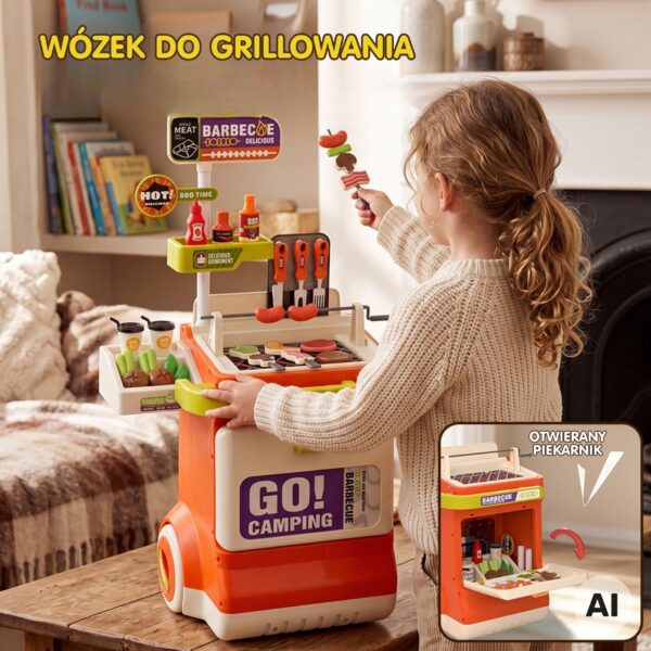 WOOPIE Interaktywny Wózek do Grillowania BBQ Stoisko do Grilla 51 el. Efekty Prawdziwego Grillowania - 008