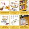 WOOPIE Sklep Mini Market Interaktywna Kasa Skaner Akcesoria Dźwięki Światło - 005