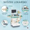 WOOPIE Wózek Lekarski Zestaw Mały Doktor EKG Dźwięk Światło Regulowany 26el - 002