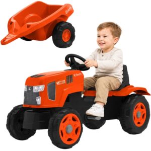 FALK Traktor na Pedały Kubota z Przyczepą i Otwieraną Maską 2-6 lat