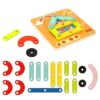 TOOKY TOY Drewniana Układanka Klocki Kołki Wzory Zwierząt do Odtworzenia Certyfikat FSC - 010