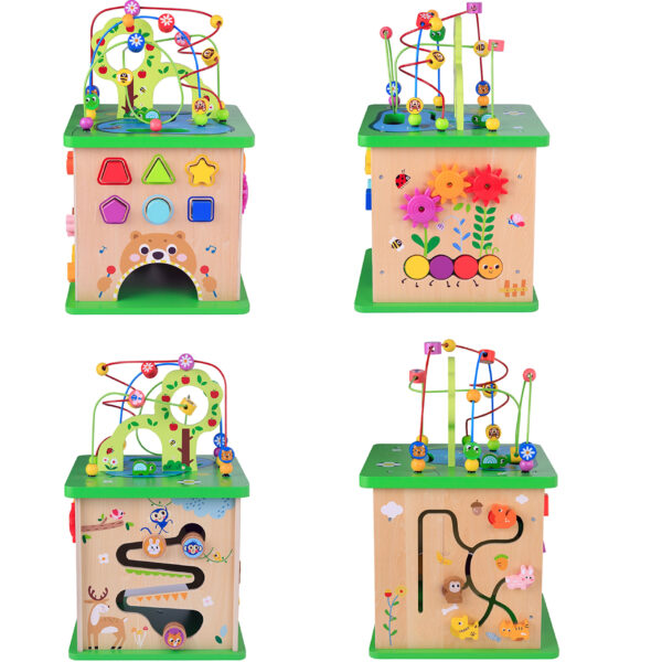 TOOKY TOY Kostka Edukacyjna Sorter Labirynt Przeplatanka Zwierzątka - 002