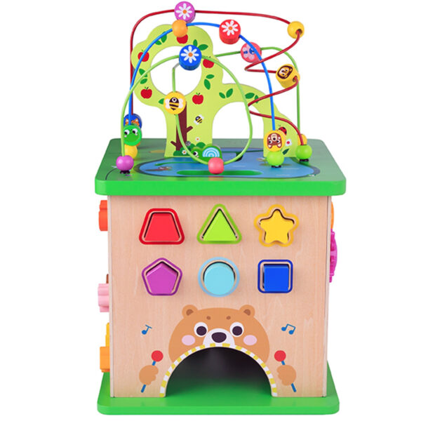 TOOKY TOY Kostka Edukacyjna Sorter Labirynt Przeplatanka Zwierzątka - 008