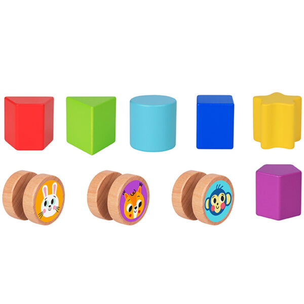 TOOKY TOY Kostka Edukacyjna Sorter Labirynt Przeplatanka Zwierzątka - 009