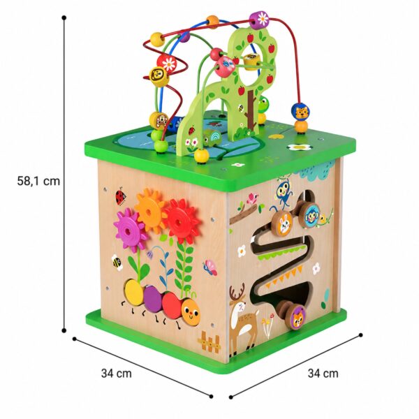 TOOKY TOY Kostka Edukacyjna Sorter Labirynt Przeplatanka Zwierzątka - 010