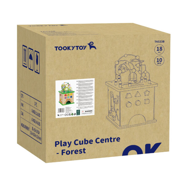 TOOKY TOY Kostka Edukacyjna Sorter Labirynt Przeplatanka Zwierzątka - 011