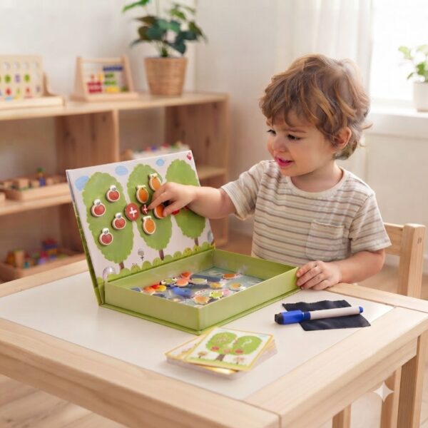 TOOKY TOY Drewniana Gra Magnetyczna Układanka Montessori dla Dzieci - 002