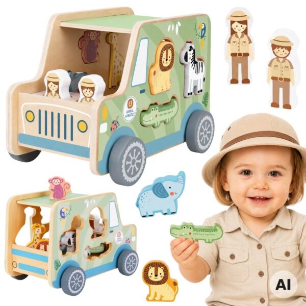 TOOKY TOY Samochód Kostka Aktywności Safarii - 001