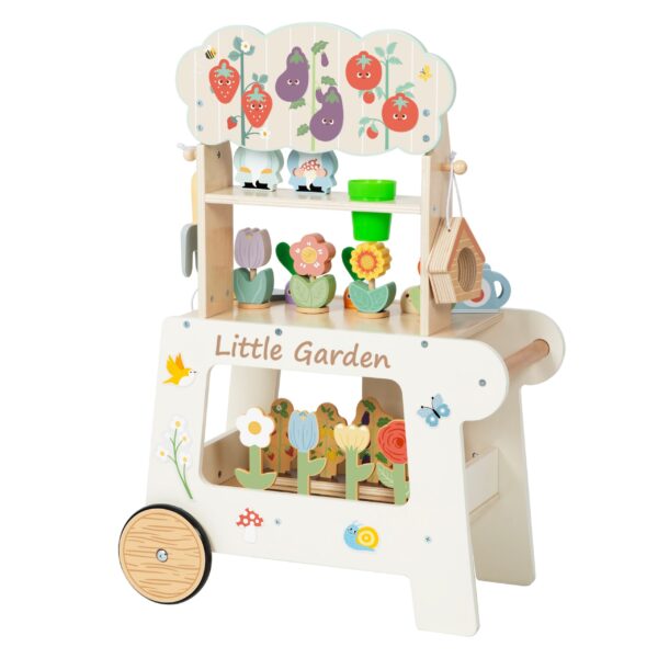 TOOKY TOY Wózek Ogrodowy Sklepik Drewniany Montessori 57el - 003