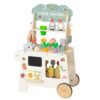 TOOKY TOY Wózek Ogrodowy Sklepik Drewniany Montessori 57el - 005