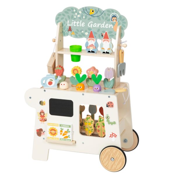 TOOKY TOY Wózek Ogrodowy Sklepik Drewniany Montessori 57el - 005