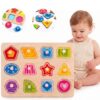 TOOKY TOY Puzzle Układanka Montessori Nauka Kształtów z Pinezkami - 001