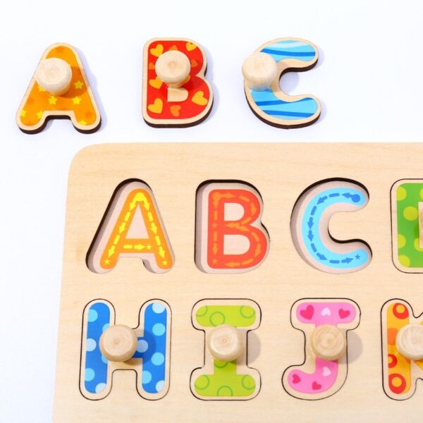 TOOKY TOY Puzzle Układanka Montessori z Pinezkami Alfabet - 005