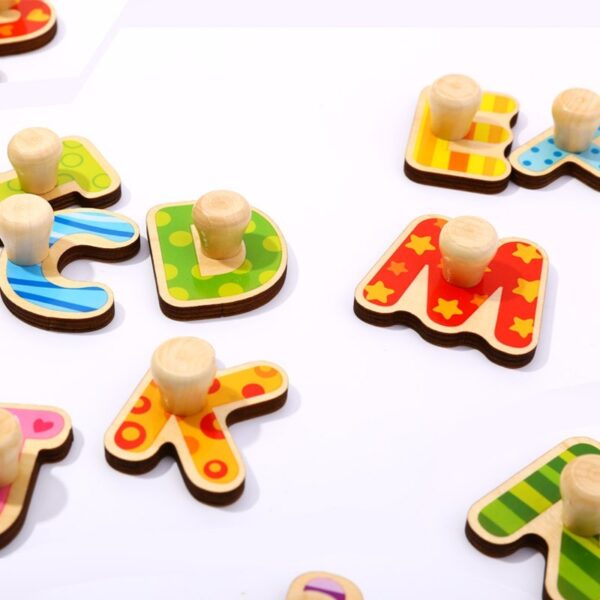 TOOKY TOY Puzzle Układanka Montessori z Pinezkami Alfabet - 006