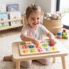 TOOKY TOY Drewniane Puzzle Nauka Liczenia Układanka Z Pinezkami Cyferki - 002