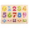 TOOKY TOY Drewniane Puzzle Nauka Liczenia Układanka Z Pinezkami Cyferki - 007