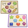 VIGA Drewniane Puzzle z Uchwytami i Półką 7 el. - 006
