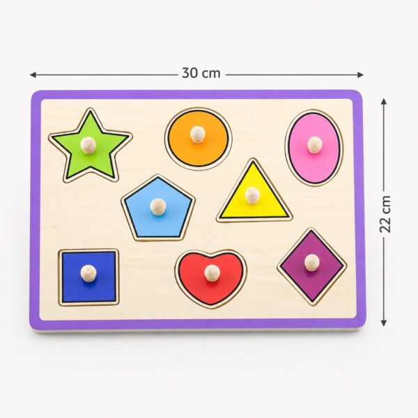 VIGA Drewniane Puzzle z Uchwytami i Półką 7 el. - 007