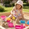 WOOPIE Zestaw do Piasku z Łódką i Torbą  Akcesoria 9 el. Różowy Plaża