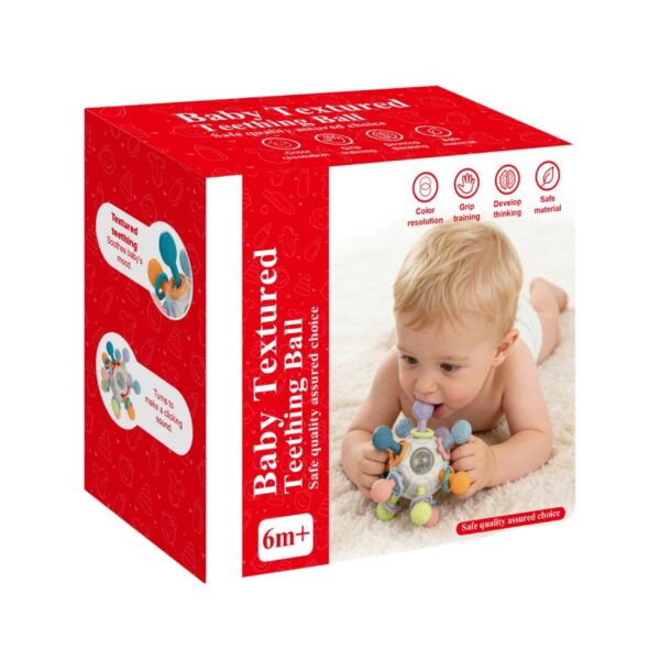WOOPIE BABY Zabawka Sensoryczna Gryzak Piłka 3w1 Piłka 6m+ - 006