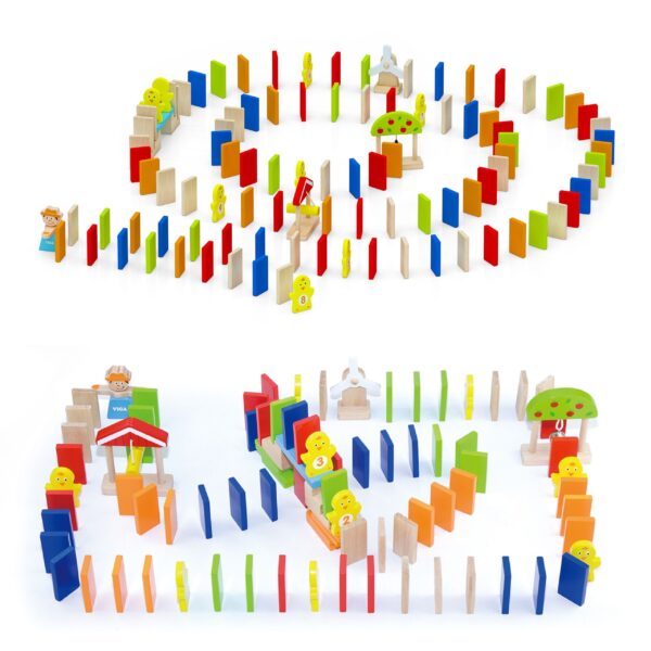 VIGA Drewniany Tor Domino 122 el. - 003