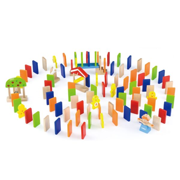 VIGA Drewniany Tor Domino 122 el. - 004