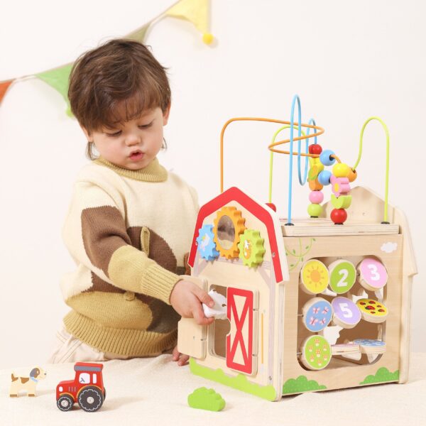 VIGA Drewniana Farma 7w1 - Kostka Edukacyjna - 007