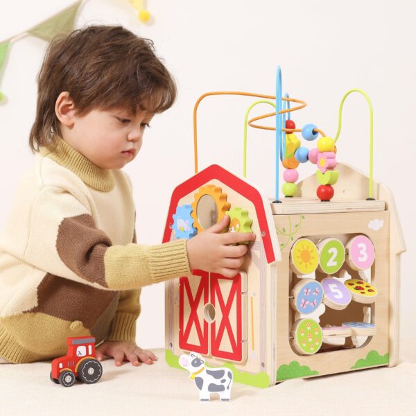 VIGA Drewniana Farma 7w1 - Kostka Edukacyjna - 008