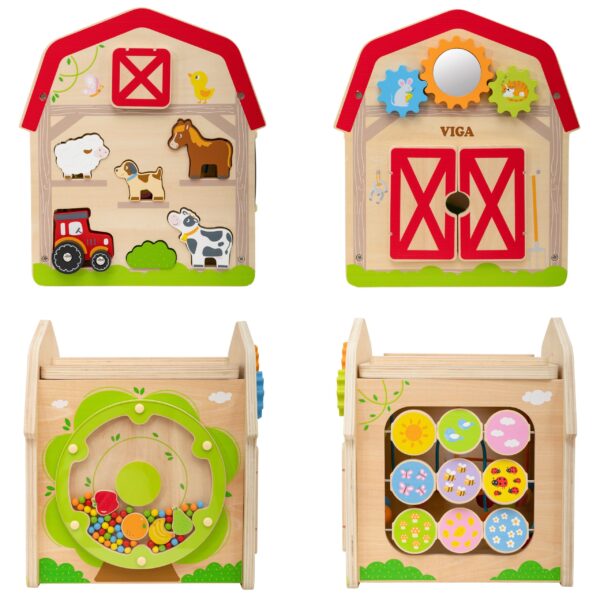 VIGA Drewniana Farma 7w1 - Kostka Edukacyjna - 011
