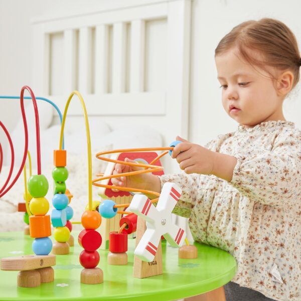 Viga Drewniany Stolik Edukacyjny Sensoryczny Przeplatanka XXL Montessori - 002