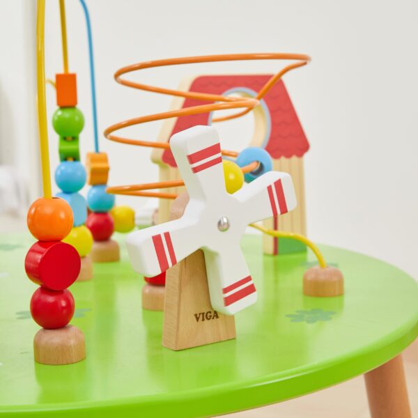 Viga Drewniany Stolik Edukacyjny Sensoryczny Przeplatanka XXL Montessori - 003