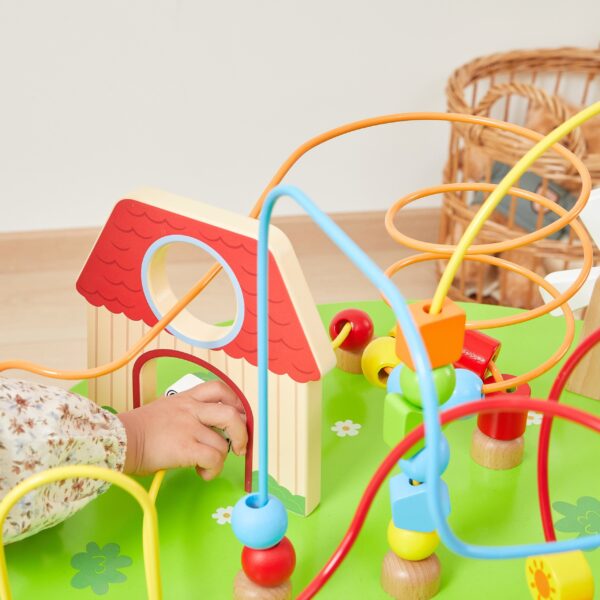 Viga Drewniany Stolik Edukacyjny Sensoryczny Przeplatanka XXL Montessori - 004