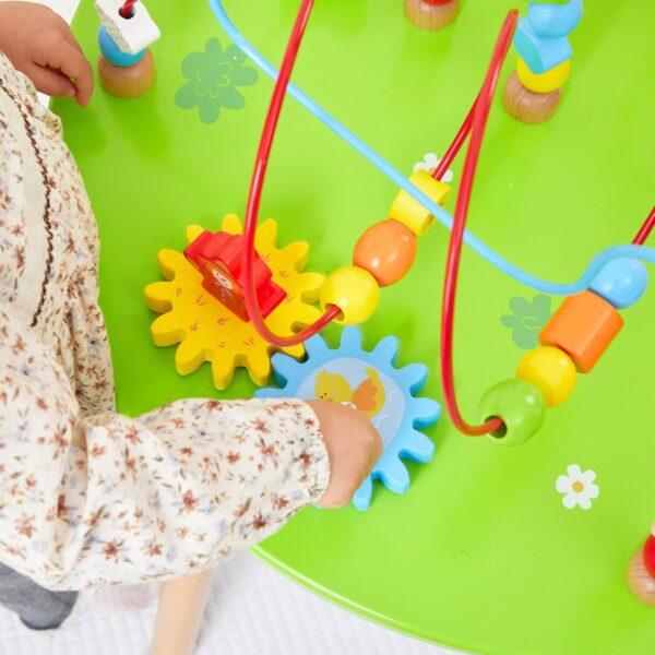Viga Drewniany Stolik Edukacyjny Sensoryczny Przeplatanka XXL Montessori - 005