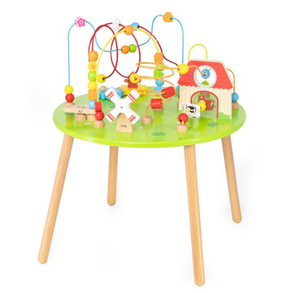 Viga Drewniany Stolik Edukacyjny Sensoryczny Przeplatanka XXL Montessori - 007