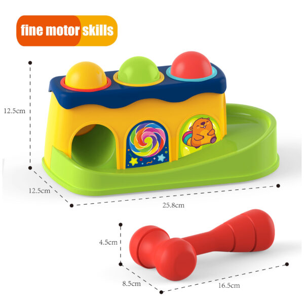 WOOPIE BABY Kolorowa Przebijanka Wbijanka z Młoteczkiem Montessori - 010