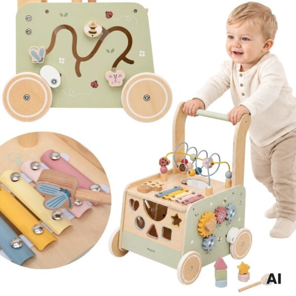 VIGA PolarB Drewniany Chodzik Pchacz Edukacyjny Sorter Ksylofon Kostka 12m - 001 VIGA PolarB Drewniany Chodzik Pchacz Edukacyjny Sorter Ksylofon Kostka 12m - 001