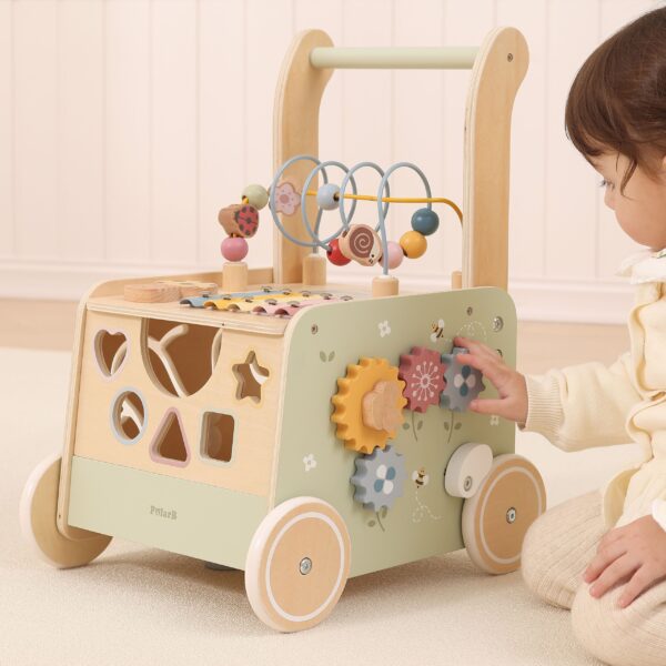 VIGA PolarB Drewniany Chodzik Pchacz Edukacyjny Sorter Ksylofon Kostka 12m - 005