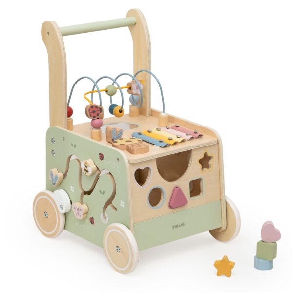 VIGA PolarB Drewniany Chodzik Pchacz Edukacyjny Sorter Ksylofon Kostka 12m - 013